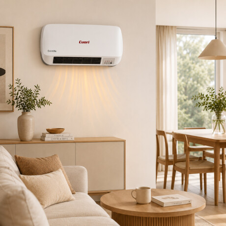 Calefactor Convector Cerámico p/ Pared 2000W Cuori Scintilla Blanco