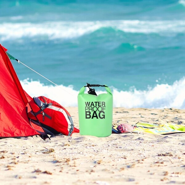 Bolso 2 Litros Celular Playa Piscina Impermeable Estanco Variante Color Verde