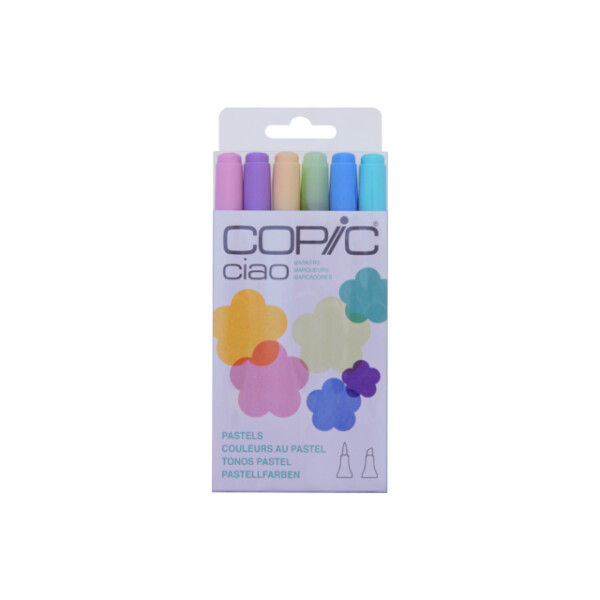 Marcadores COPIC Ciao - Pasteles - 6 colores Única