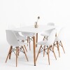 Juego de comedor 6 sillas Eames 120 Blanco