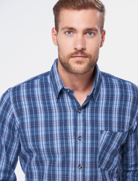 CAMISA DE VIYELA A CUADROS Unico
