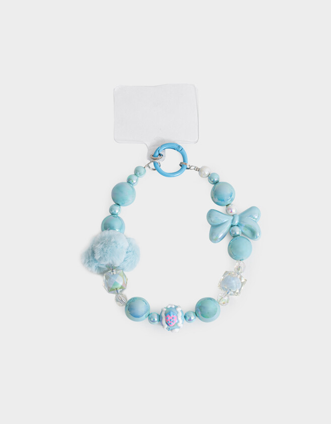 Accesorios De Celular Varios Accesorios Celular Strap De Mostacillas Para Celular - Azul Celeste