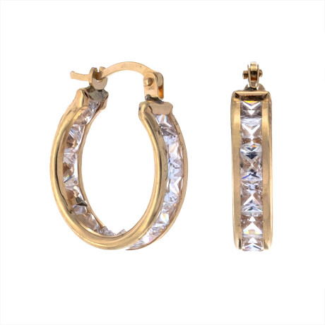 Aros de oro de 10 ktes y circonias Aros de oro de 10 ktes y circonias