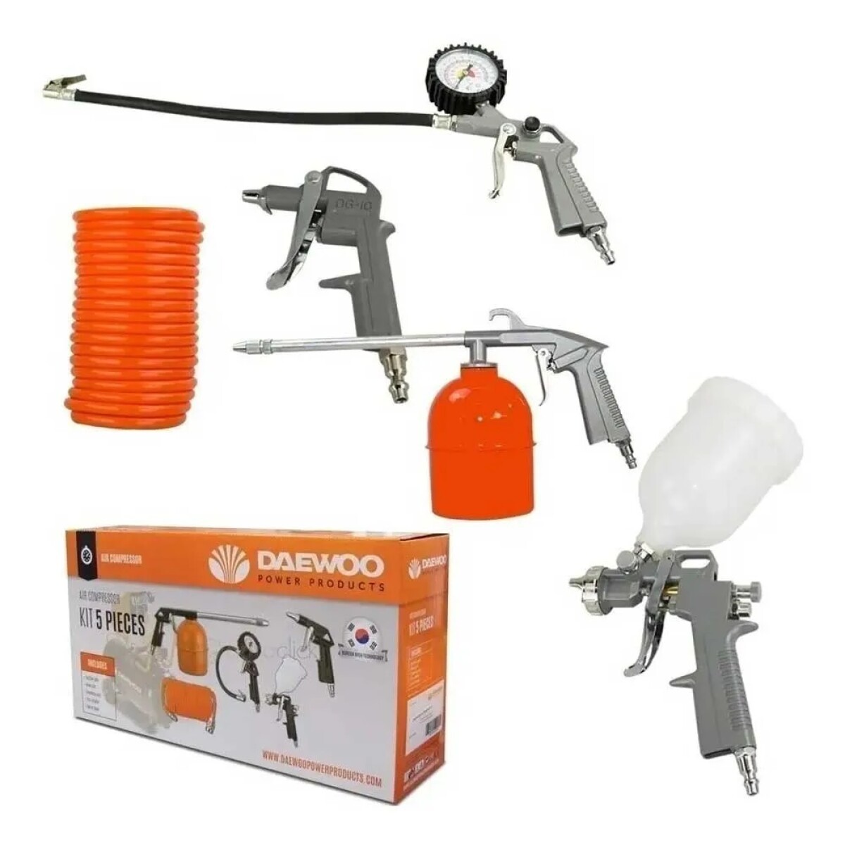 Kit de Accesorios 5 Piezas para Compresor Daewoo 