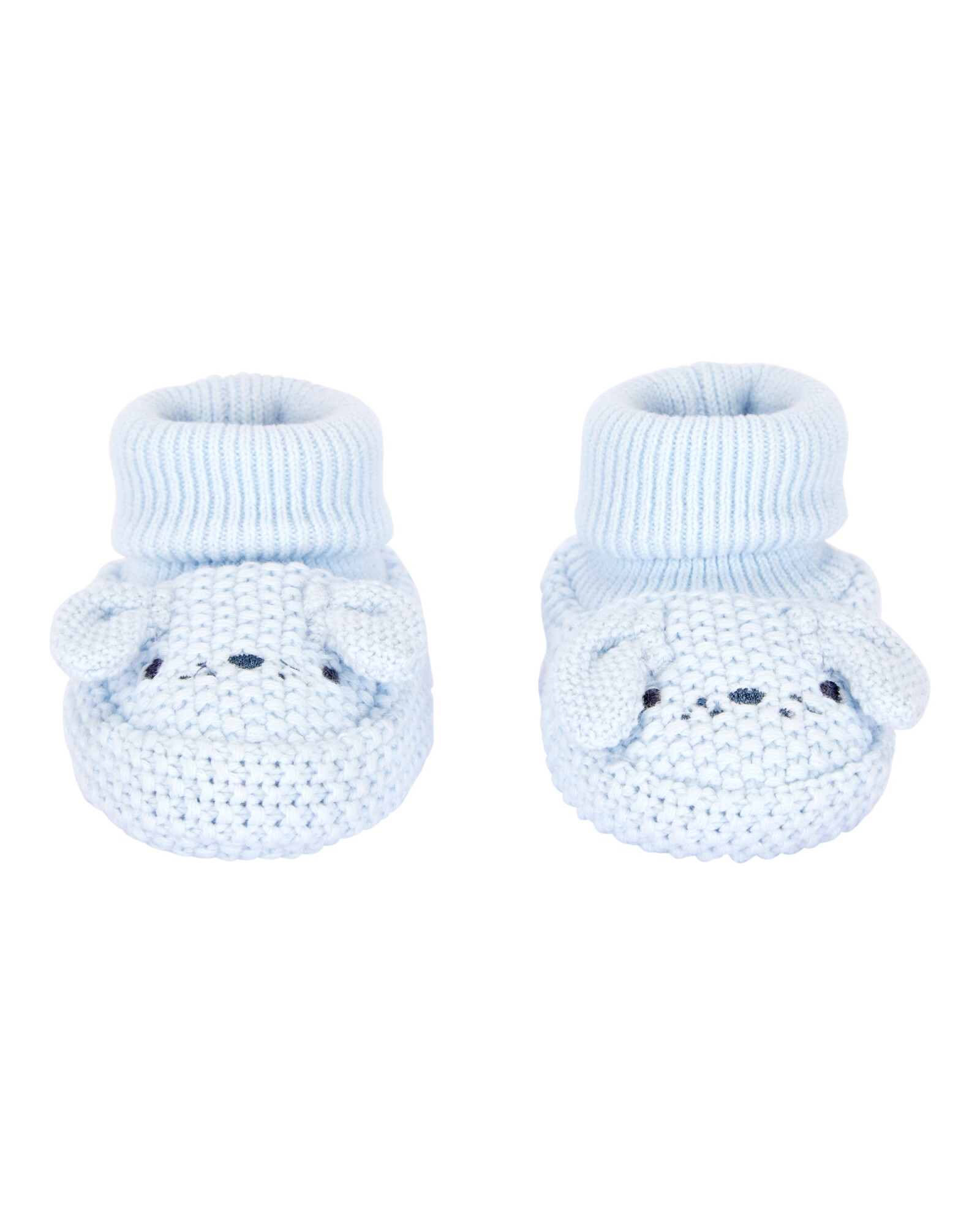 Escarpines de algodón a crochet, diseño perro Sin color