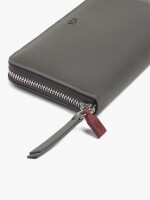 Cartera Textura Suave Con Cierre De Cremallera gris