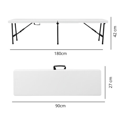 Banco de exterior plegable 1.8m Banco De Exterior Plegable 1.8M Blanco