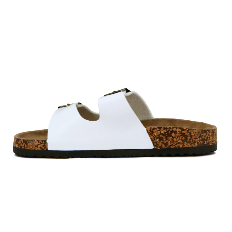 Darkness Sandalia Casual Dama C/dos Tiras C/hebilla Suela Baja / Blanco Blanco