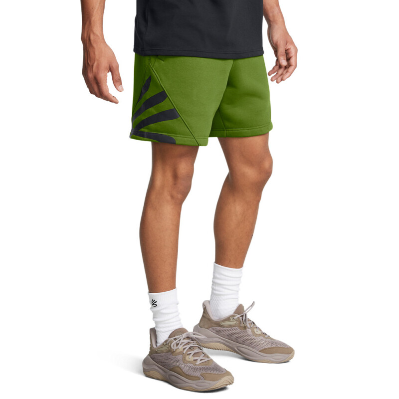Curry Splash Fleece Short-GRN GRN-306