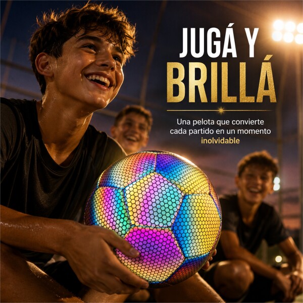 Pelota de Fútbol N°5 Reflectiva Holográfica COLORES