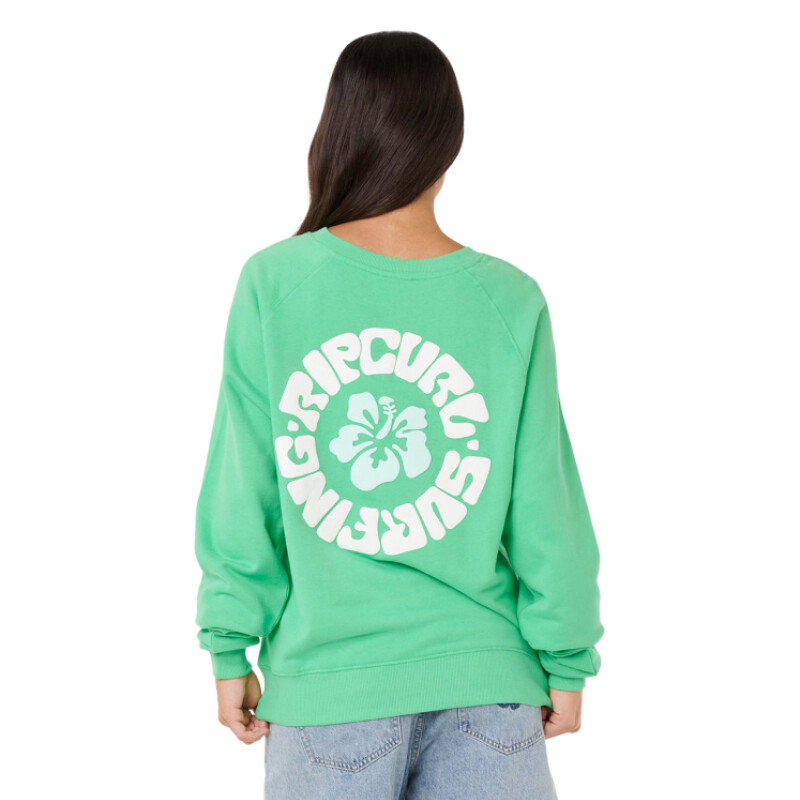 Buzo Rip Curl Luxe Surf Raglan Relaxed - Verde Buzo Rip Curl Luxe Surf Raglan Relaxed - Verde