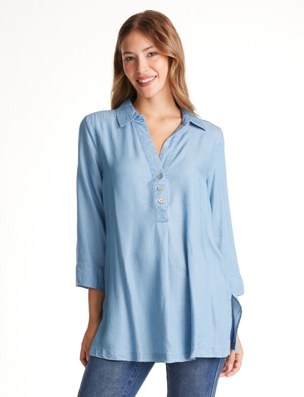 Blusa Lyocell JEAN CLARO