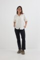 Camisa mangas 3/4 escote en V BLANCO