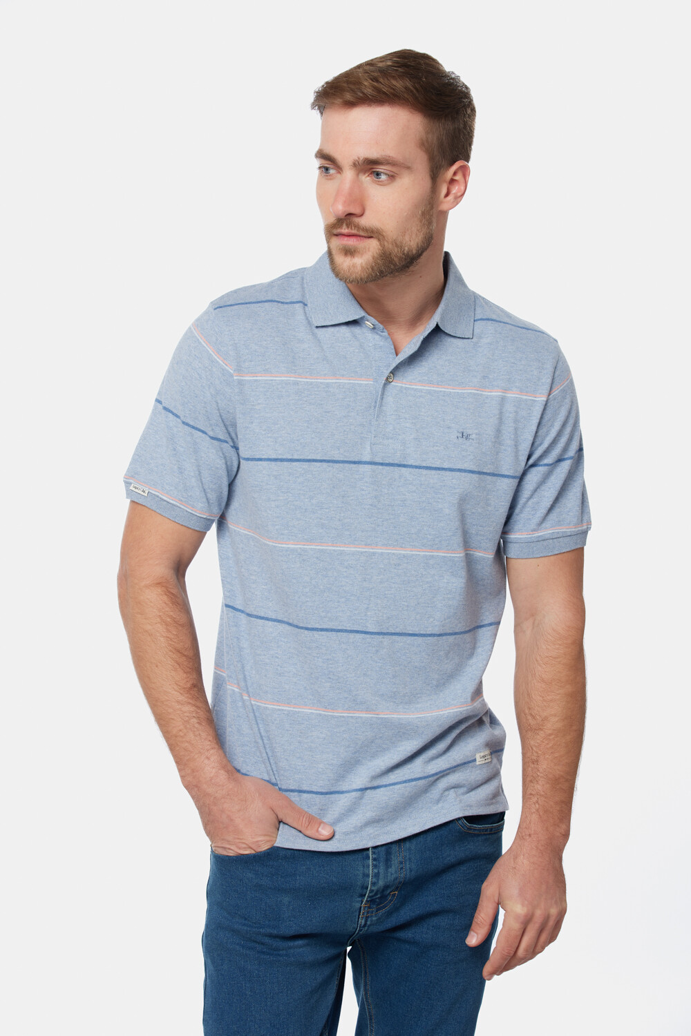 REMERA POLO RAYADA Denim