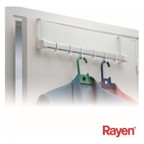 Perchero desmontable para puertas c/6 ganchos Rayen Perchero desmontable para puertas c/6 ganchos Rayen