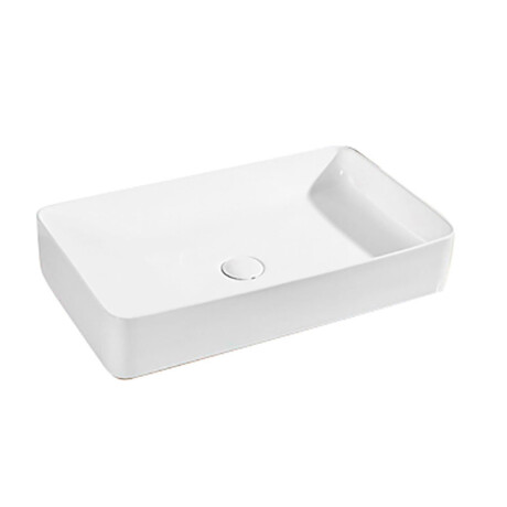 BACHA RECTANGULAR SLIM DE APOYO EN PORCELANA BLANCA 61X33.5 000
