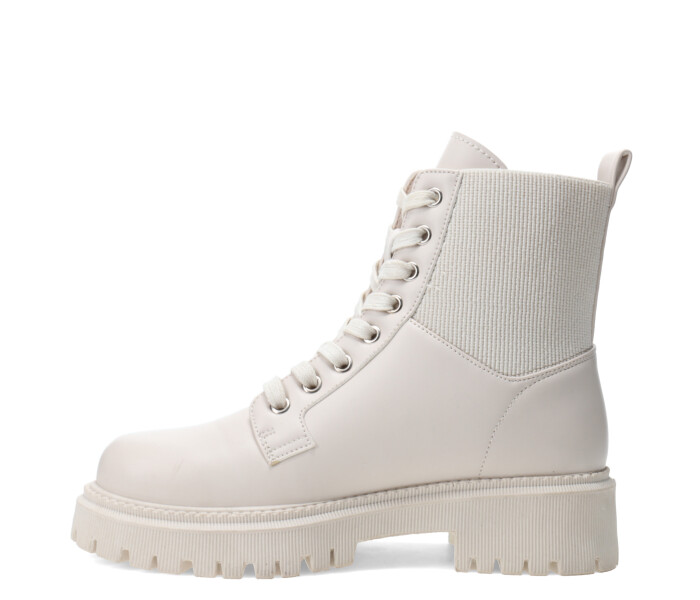 Bota MANON acordonada con textil Offwhite