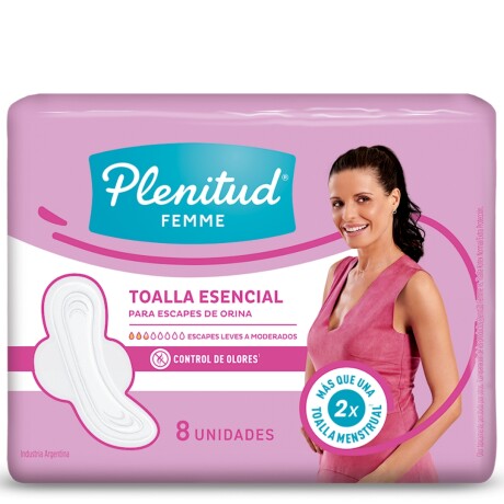 PLENITUD FEMME TOALLITAS ESENCIAL FEMENINAS ESCAPE LEVES A MODERADOS 8 UNIDADES PLENITUD FEMME TOALLITAS ESENCIAL FEMENINAS ESCAPE LEVES A MODERADOS 8 UNIDADES