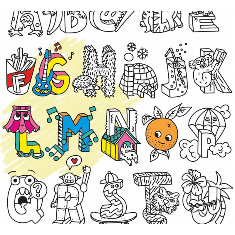 Póster gigante para colorear ABC