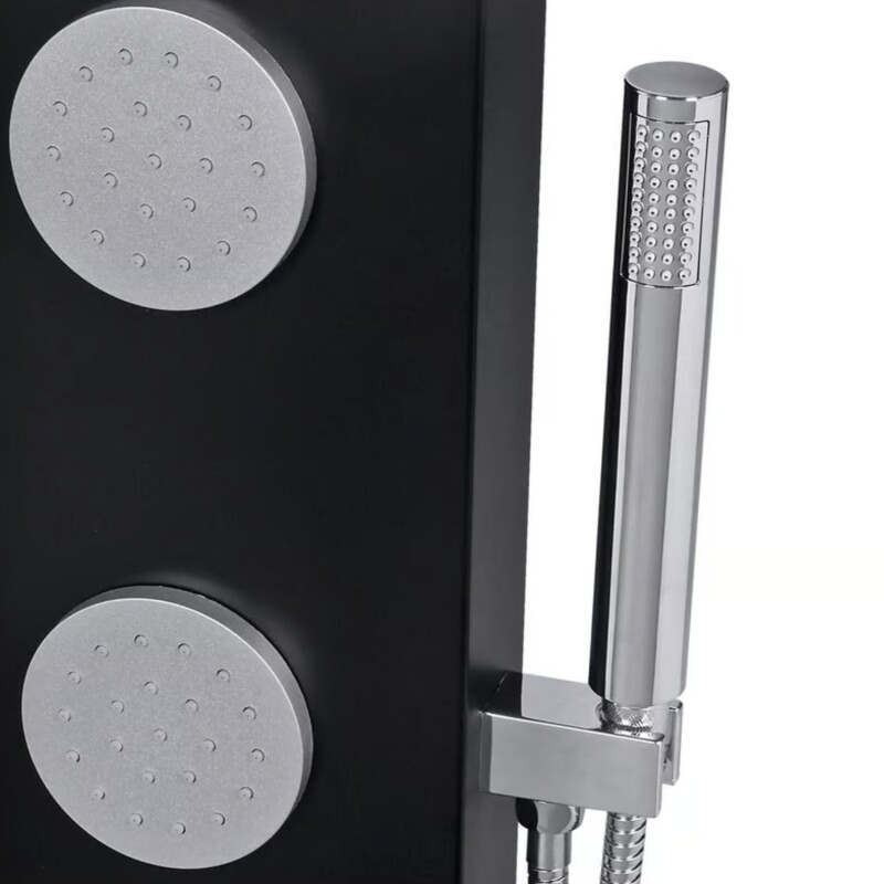 Columna De Ducha Aluminio Negro 3 Jets Sensi D Acqua Columna De Ducha Aluminio Negro 3 Jets Sensi D Acqua