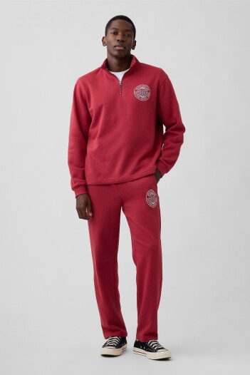 Pantalón Deportivo Logo Gap Hombre Barn Red
