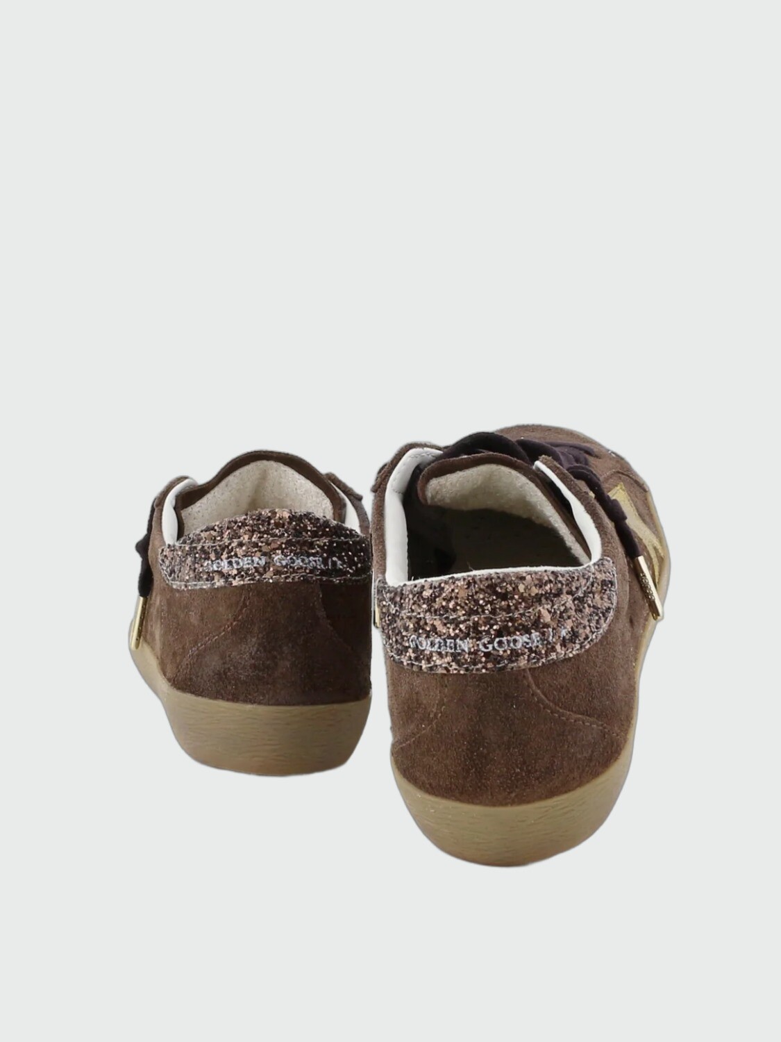 GOLDEN GOOSE - ZAPATILLA SUPER STAR CON CAPELLADA, PUNTERA, LENGÜETA Y ESTRELLA EN GAMUZA Y TALÓN EN GLITTER Alta Automática