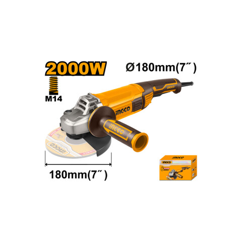 Amoladora angular 7" 1.800W con mango largo ING0032