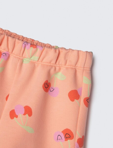 SHORT INFANTIL CON ESTAMPA NARANJA