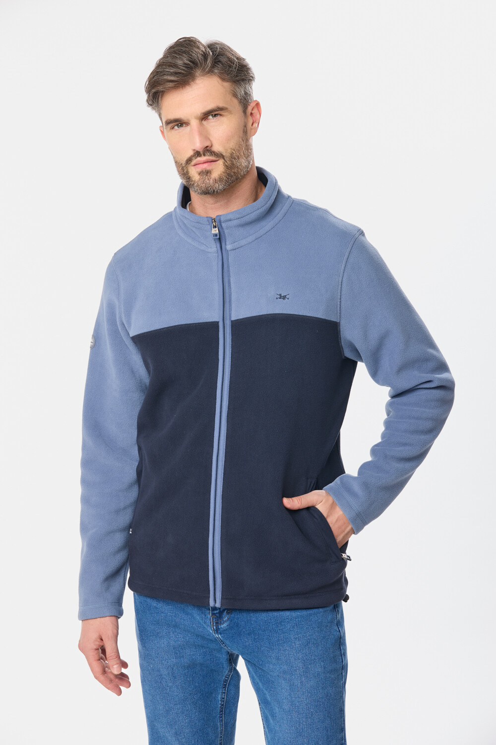 CAMPERA POLAR BICOLOR Azul