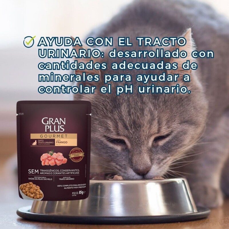 GRAN PLUS EN SALSA GATO TRACTO URINARIO POLLO 85 GR
