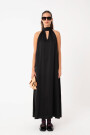 VESTIDO LARGO CUELLO HALTER Negro