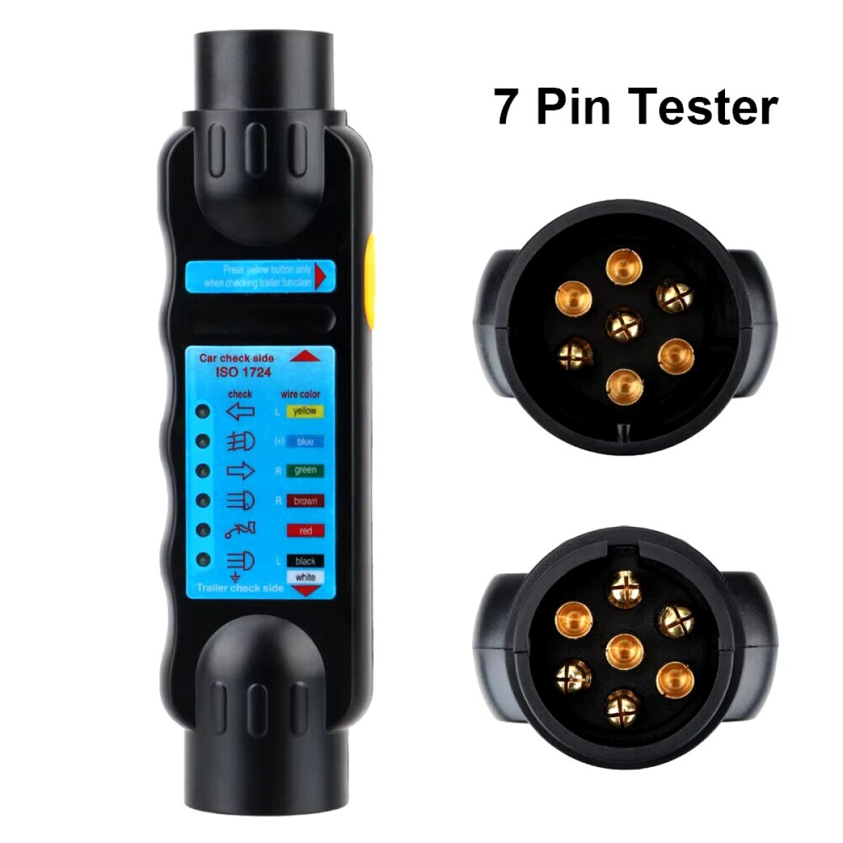 HERRAMIENTAS - PROBADOR TESTER ENCHUFE TRAILER HEMBRA 7 PINES WESTON 