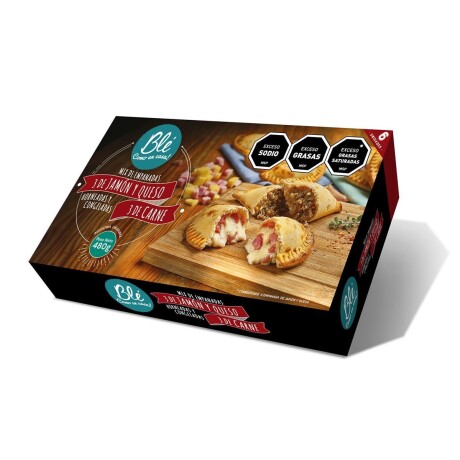 EMPANADA HORNEADA RETAIL MIX JQ 3 UNIDADES Y CARNE 3 UNIDADES 001