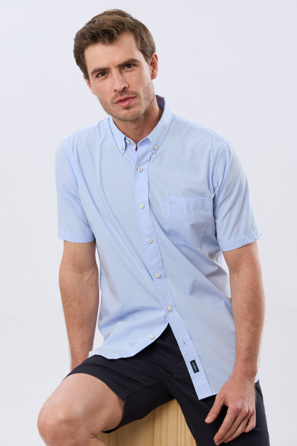 CAMISA LISA SPORT Celeste