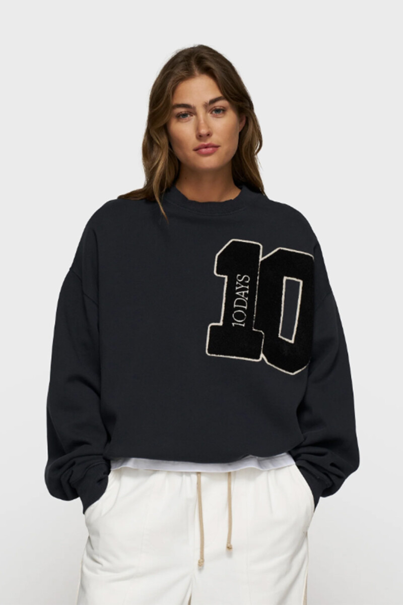 baseball sweater 10 Azul