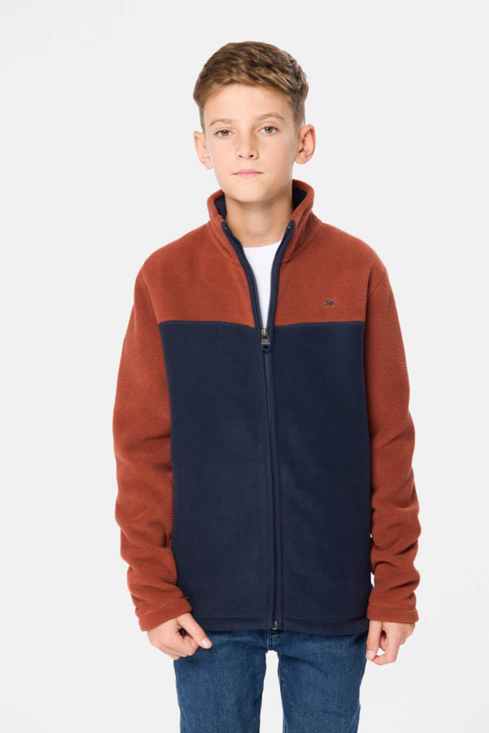 CAMPERA POLAR BICOLOR Bordo