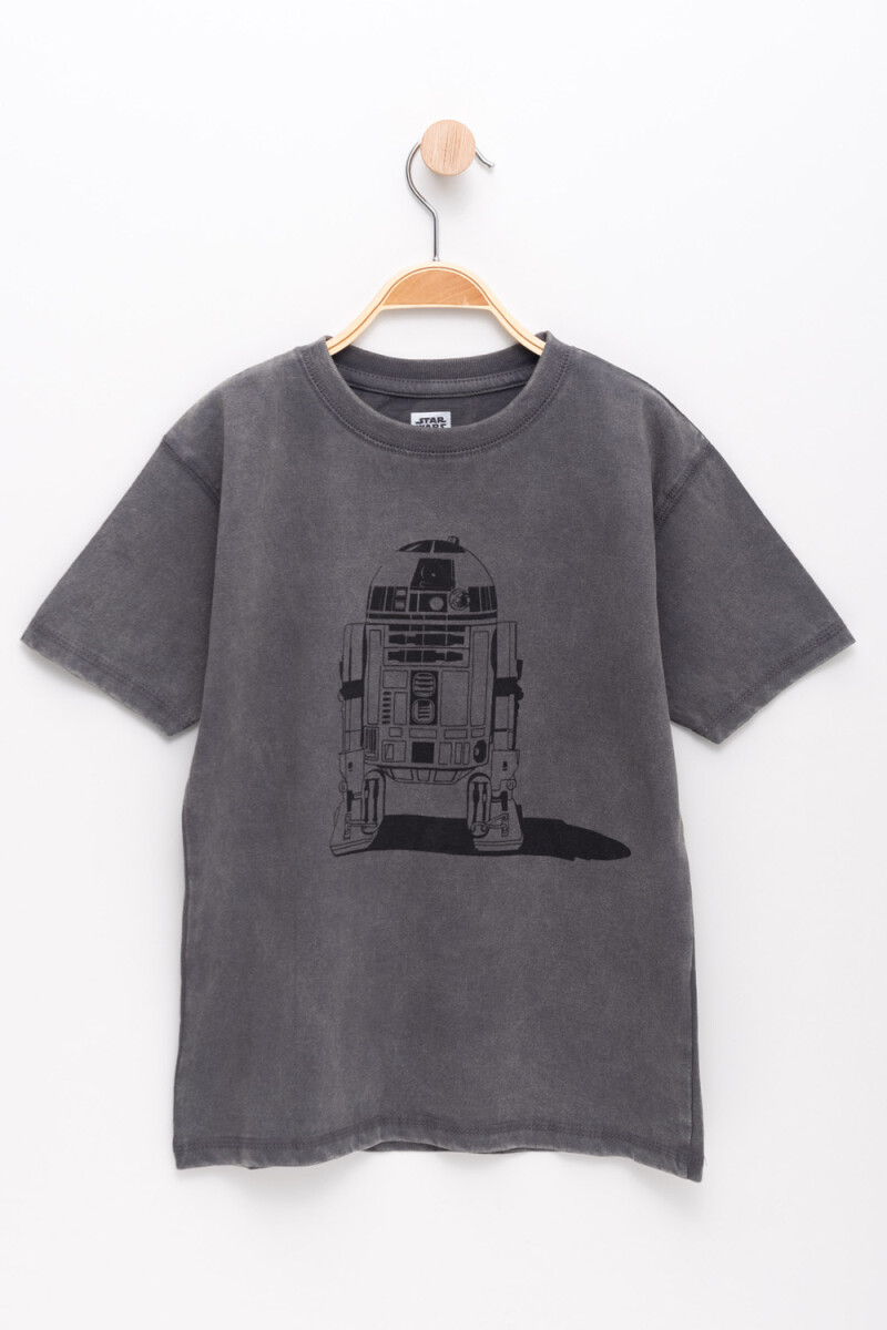Camiseta manga corta estampada Star-wars gris