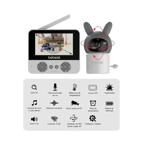 Monitor Baby Call Bebesit Smart Guard PRO 2.0 Video con camara Monitor Baby Call Bebesit Smart Guard PRO 2.0 Video con camara