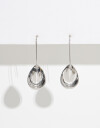 Aros Colgantes Cortos Special Price Aros Con Dije De Gota - Plateado Rodio