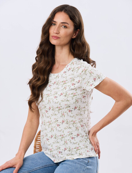 REMERA ESTAMPADA DE ALGODÓN Blanco