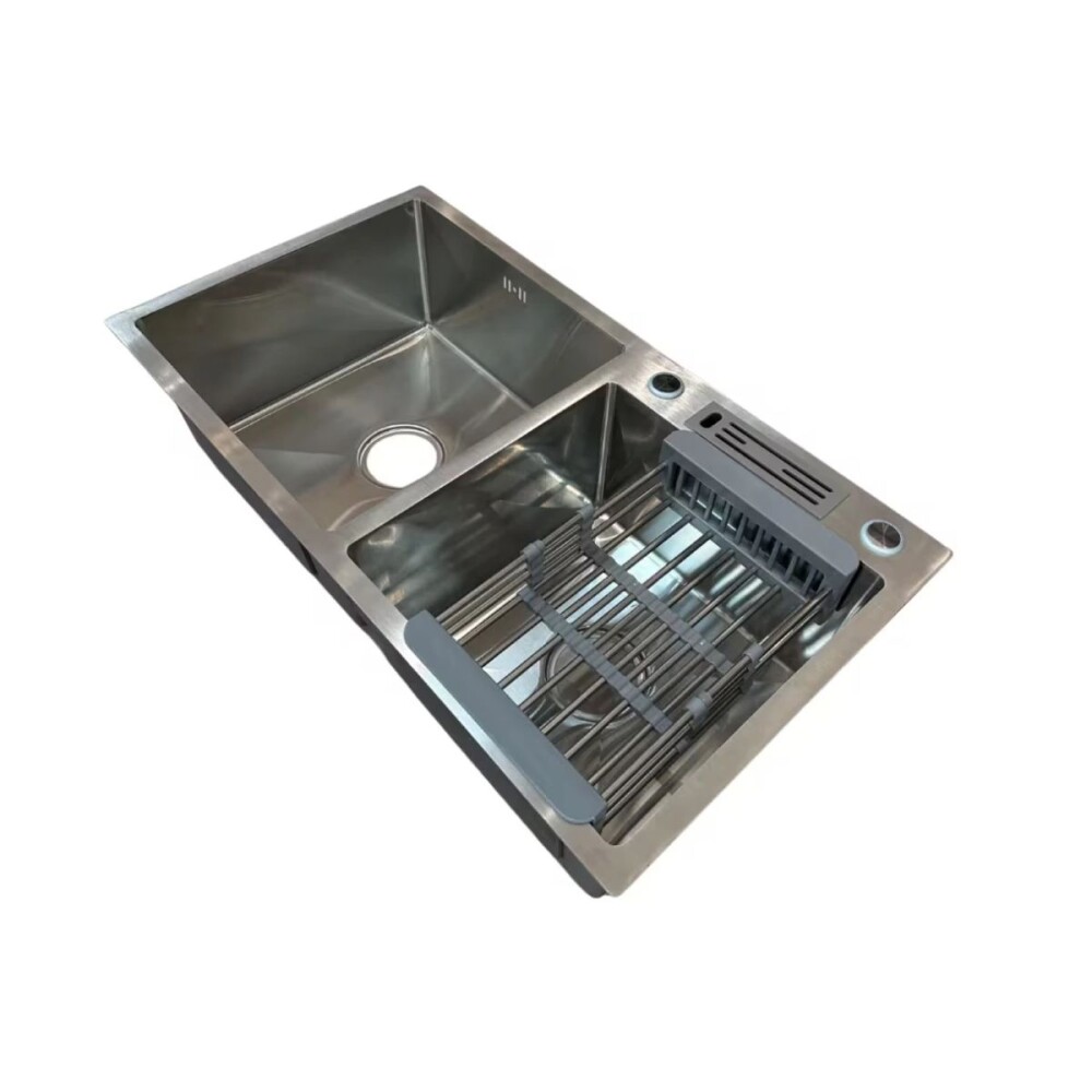 Pileta de cocina DREAM doble 82x45x21cm c/guarda objetos Pileta De Cocina Dream Doble 82x45x21cm C/guarda Objetos