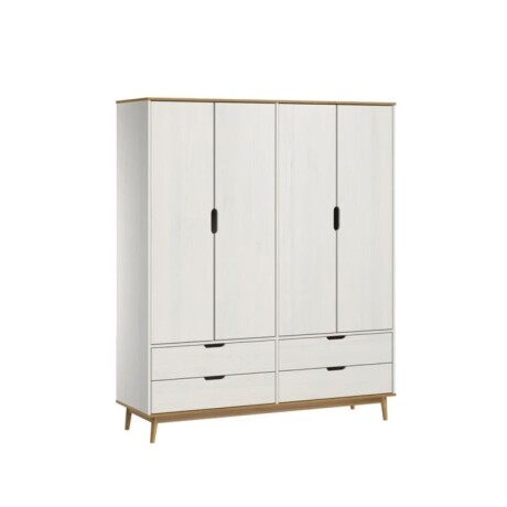Ropero 4 Puertas 4 Cajones Línea Nórdica Blanco 3065 Ropero 4 Puertas 4 Cajones Línea Nórdica Blanco 3065