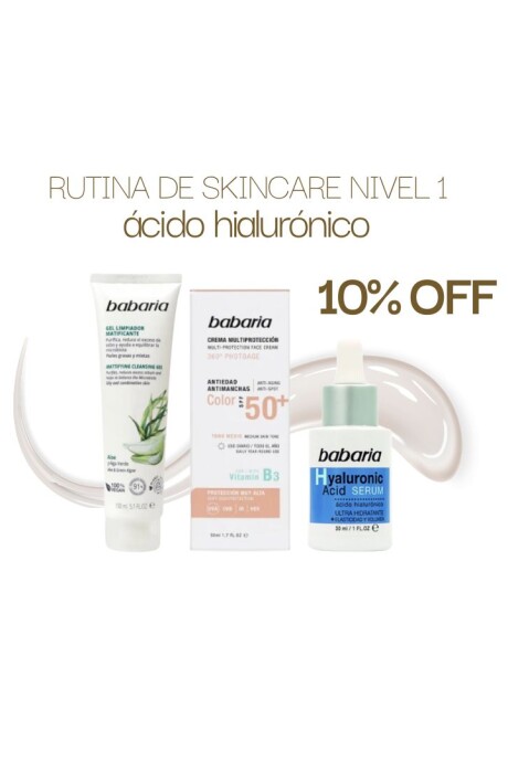 Rutina de skincare NIVEL 1 Ácido hialurónico