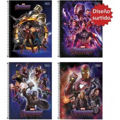 CUADERNOLA TILIBRA AVENGERS 80 HOJAS TAPA DURA RAYADA C/ESPIRAL CUADERNOLA TILIBRA AVENGERS 80 HOJAS TAPA DURA RAYADA C/ESPIRAL