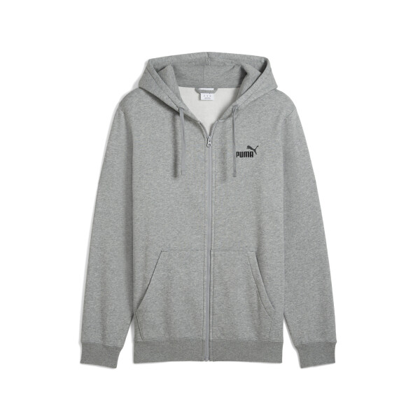 Canguro Puma ESS No. 1 Logo Full-Zip Hoodie FL de Hombre - 682586 03 Gris