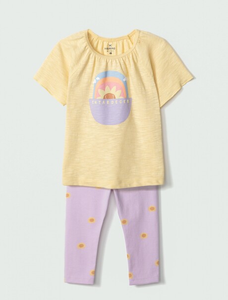 CONJUNTO INFANTIL ESTAMPADO AMARILLO