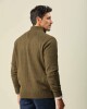 Buzo Lambswool Medio Cierre Verde