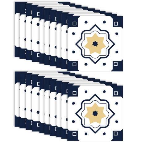 Revestimiento Vinilico X20pc 20x20 Mosaico Azulejo Jug004020-m2