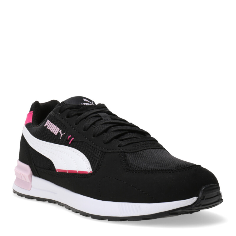 Championes de Mujer Puma Graviton Wns Negro - Blanco - Fucsia