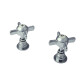 VOLANTES METALICOS CROMADOS PARA GRIFERIA DE BAÑO PAR PIEZAS 000